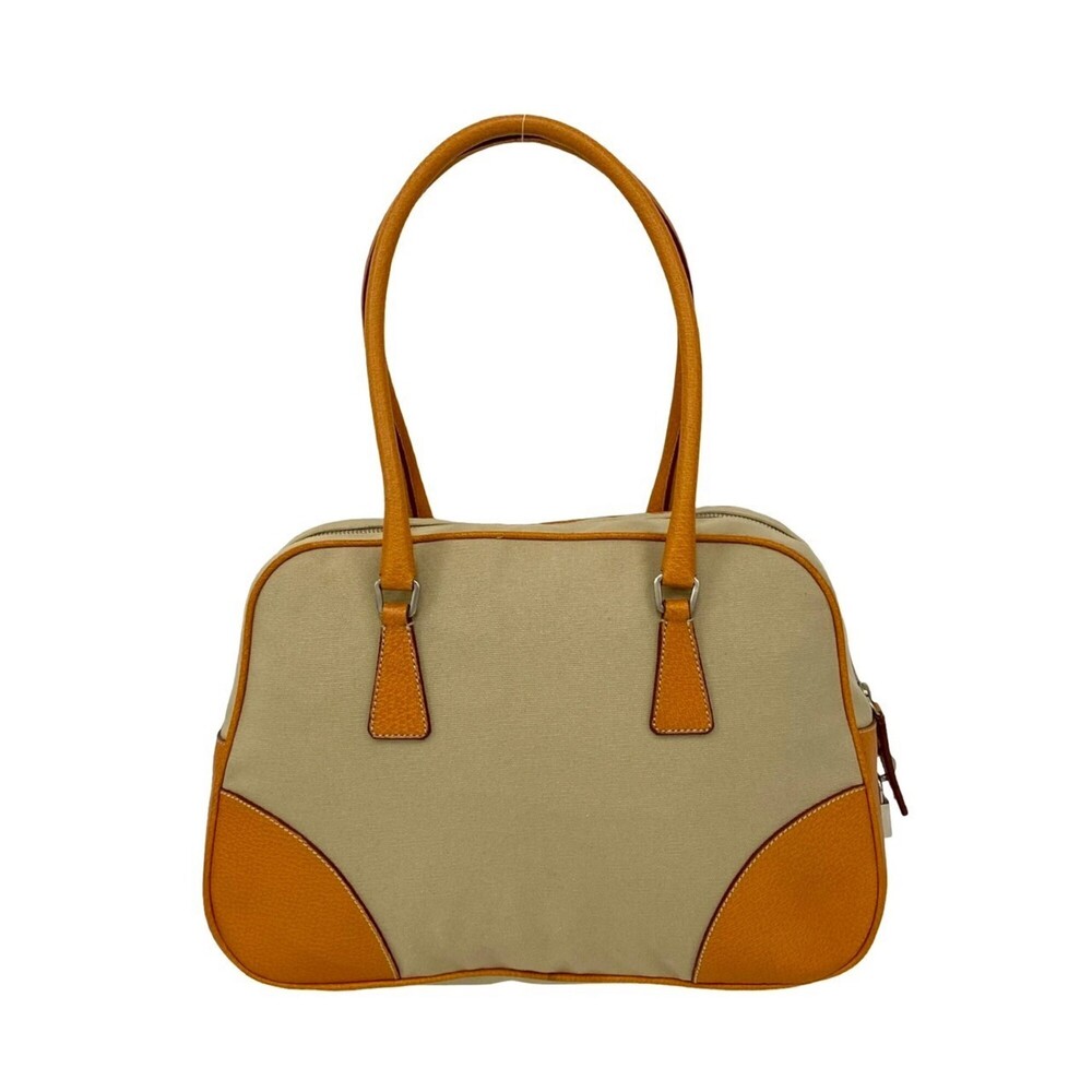 PRADA Cream Leather Shoulder Bag - Picture 3 of 10